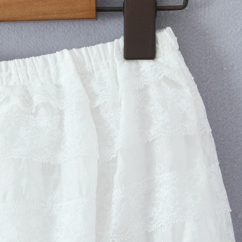 Baby Collar Pleated Top and Cake Layer Shorts Set | Tajstylo