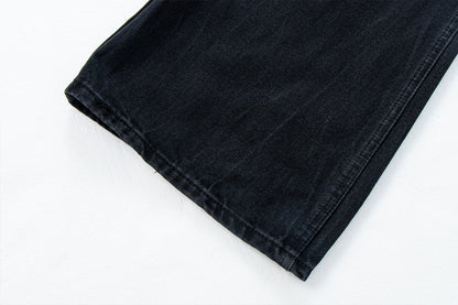 Distressed Cat Whisker Straight Leg Jeans | Tajstylo