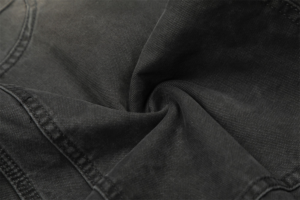 Washed Denim Curved Knife Pants | Tajstylo