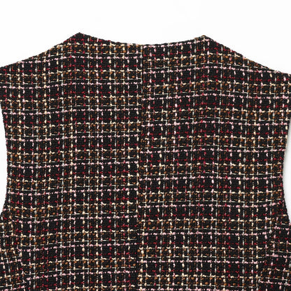 Plaid Belted Textured Vest | Tajstylo