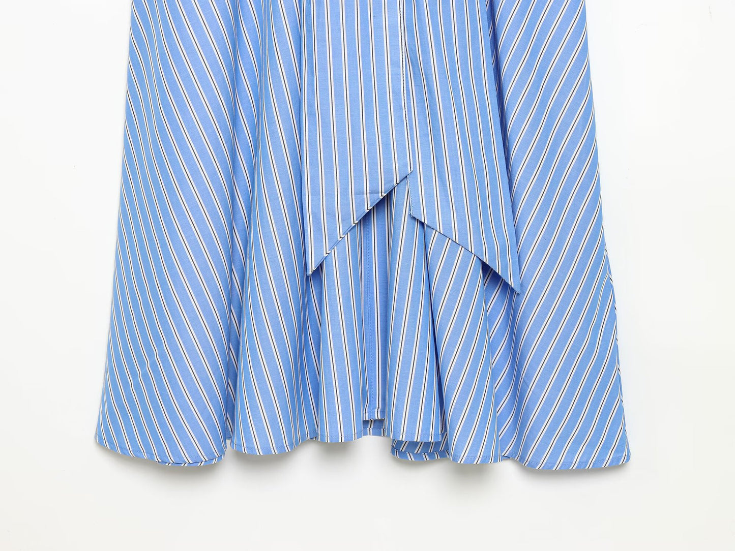Elegant Stripe Polo Collar Long Sleeve Dress | Tajstylo