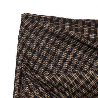 Elegant Plaid Midi Skirt | Tajstylo