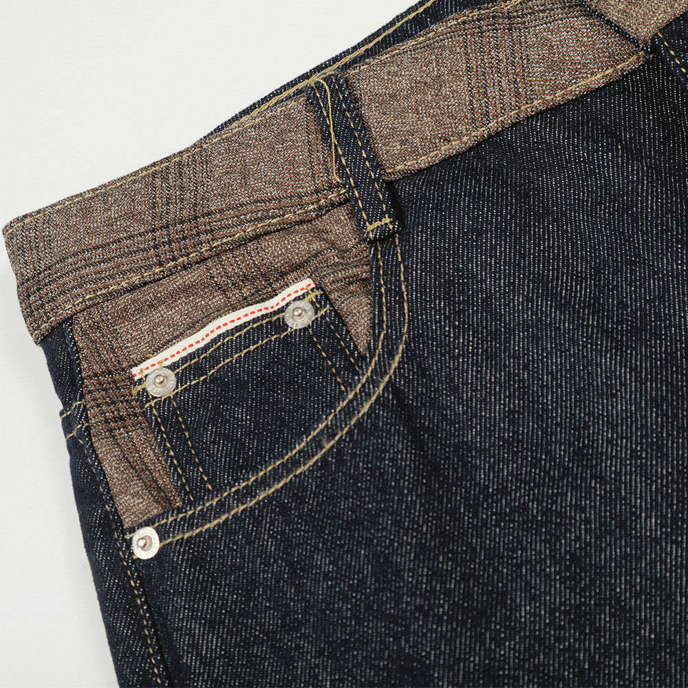 Splicing Denim Straight Leg Pants | Tajstylo