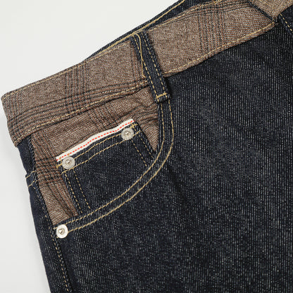 Splicing Denim Straight Leg Pants | Tajstylo