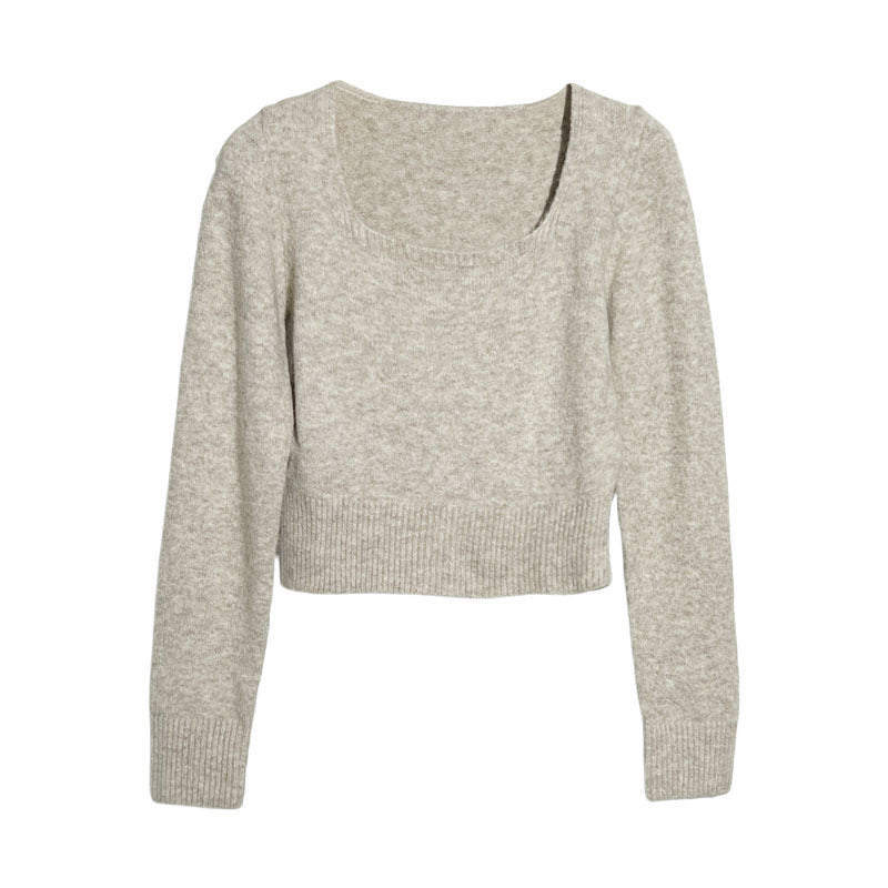 Woman wearing Short Knit Sweater in a casual setting