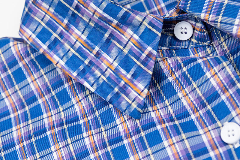 Embroidered Letter Plaid Shirt | Tajstylo