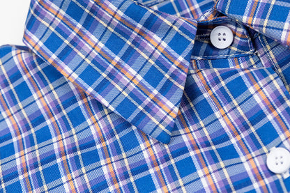 Embroidered Letter Plaid Shirt | Tajstylo