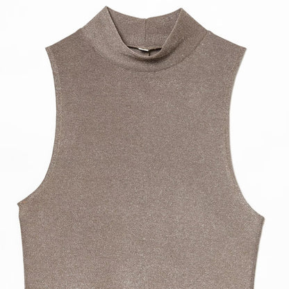 Metallic Sleeveless Dress for Women | Tajstylo