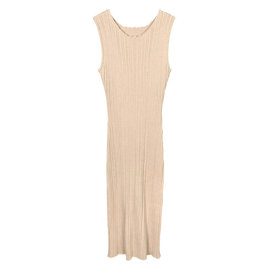 Woman wearing Sexy Sleeveless Dress for Women in a stylish setting