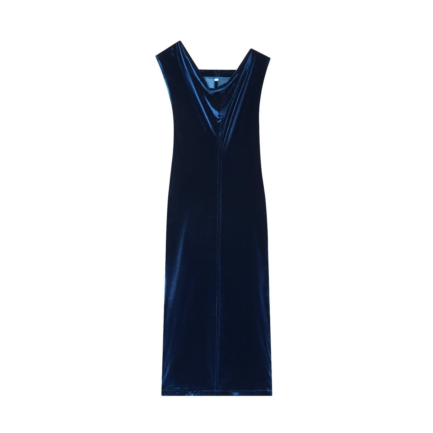 Woman wearing Waist Velvet Midi Dress in a stylish setting