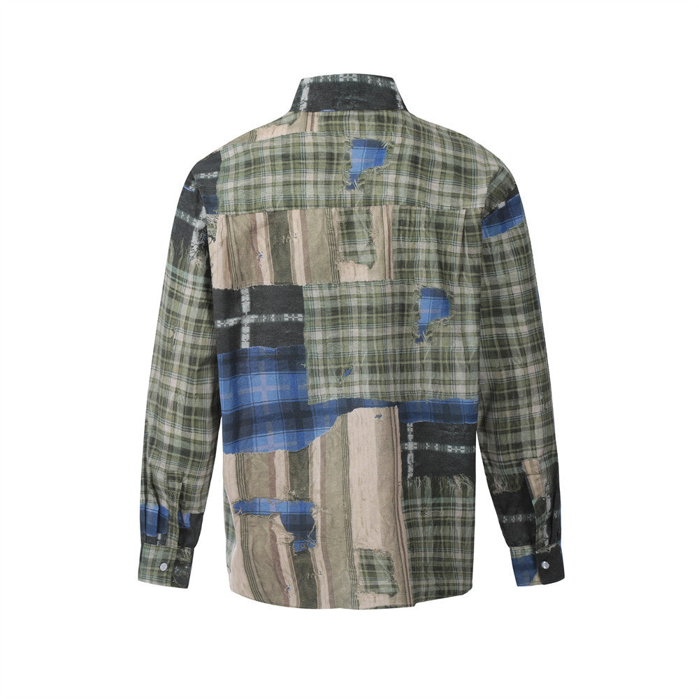 Green Plaid Long Sleeve Shirt | Tajstylo