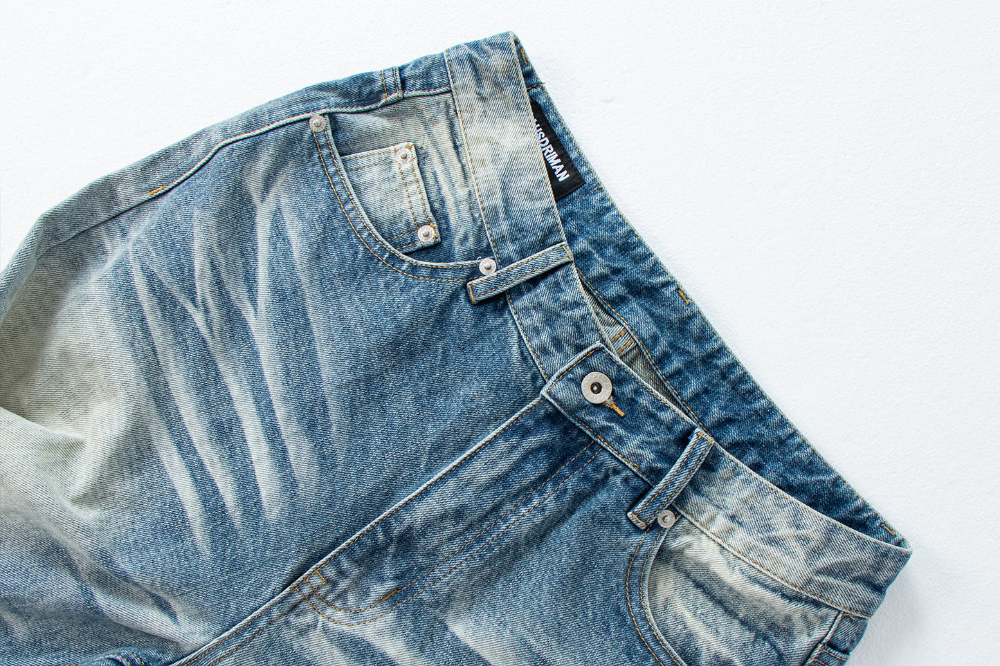 Vintage Distressed Straight Leg Denim Pants | Tajstylo