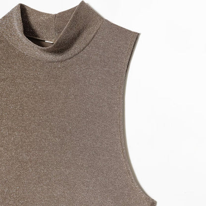Metallic Sleeveless Dress for Women | Tajstylo