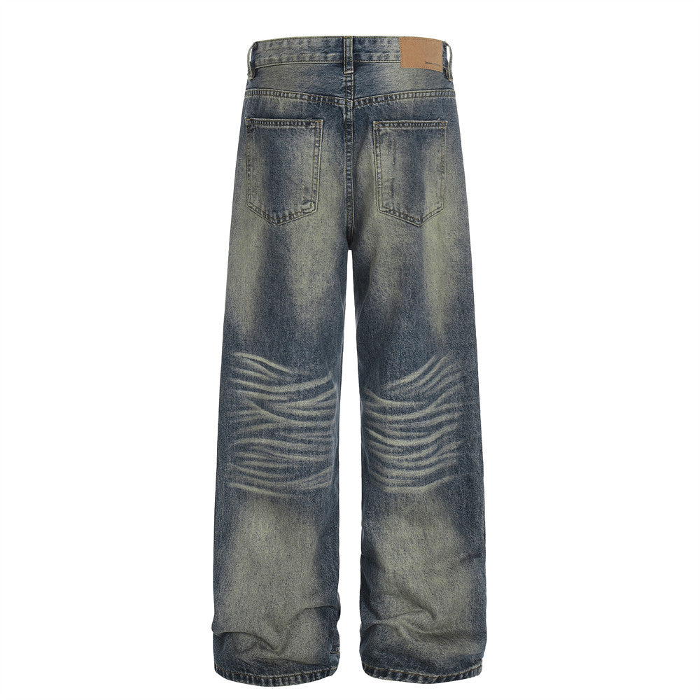 Casual Distressed Straight Leg Jeans | Tajstylo