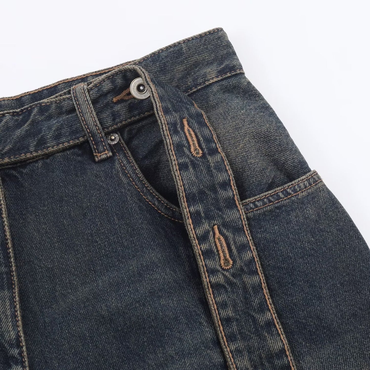 Loose Bucket Shape Low Waist Jeans | Tajstylo