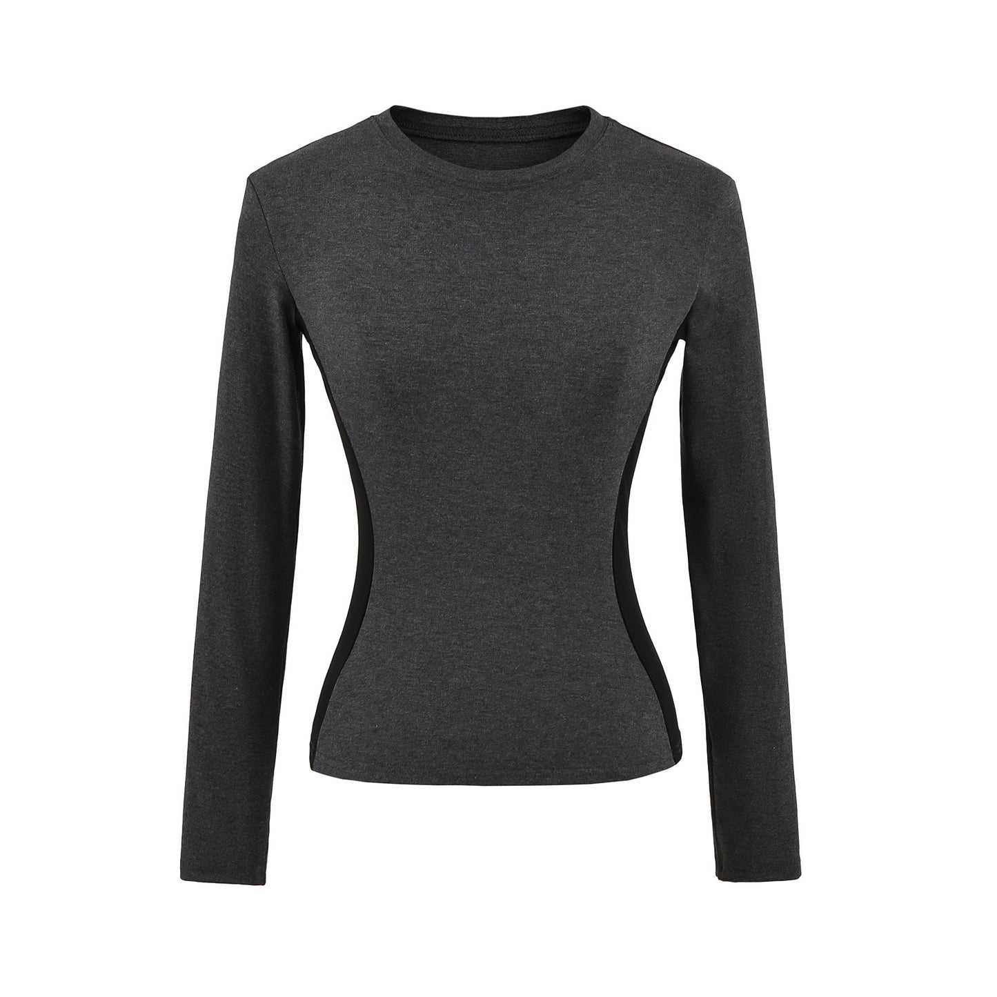 Round Neck Color Block Long Sleeve Top | Tajstylo