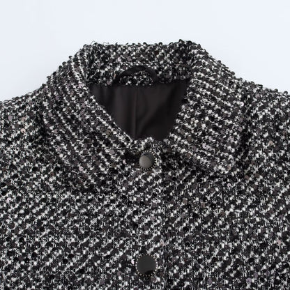 Sequin Patterned Casual Jacket | Tajstylo