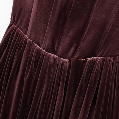 Velvet Corset Style Dress | Tajstylo