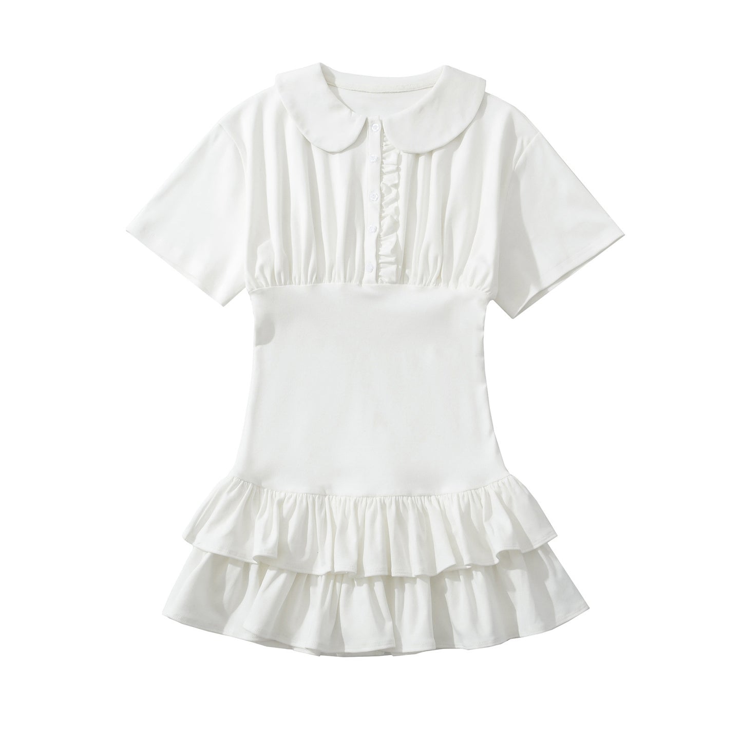 Lotus Leaf Edge Mini Dress | Tajstylo