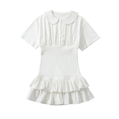 Lotus Leaf Edge Mini Dress | Tajstylo