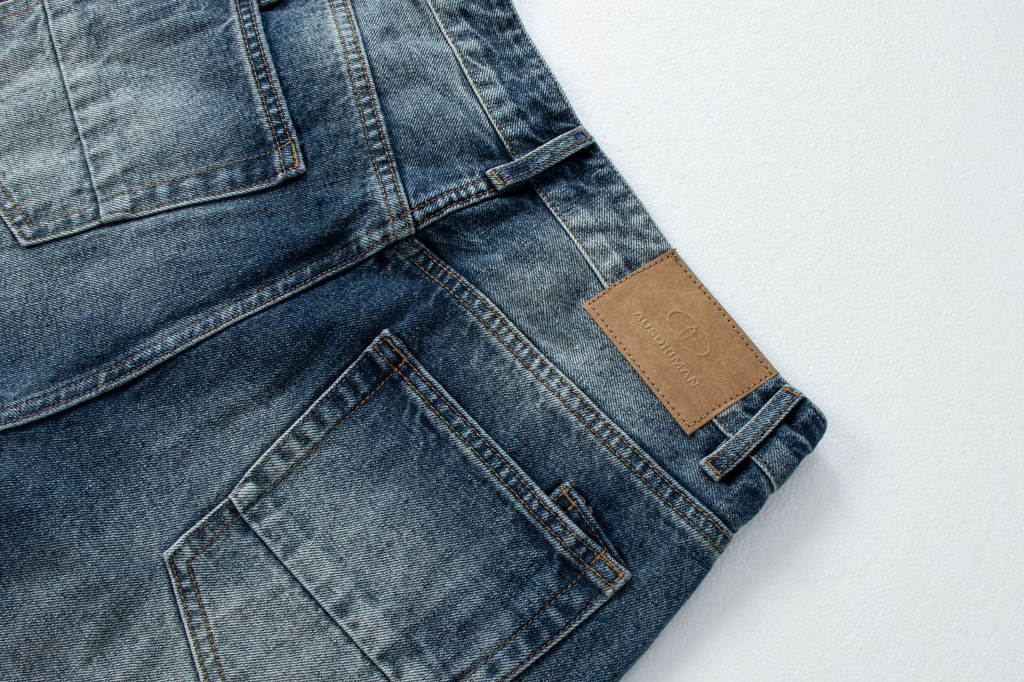 Vintage Blue Loose Straight Leg Jeans | Tajstylo