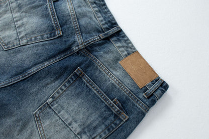 Vintage Blue Loose Straight Leg Jeans | Tajstylo