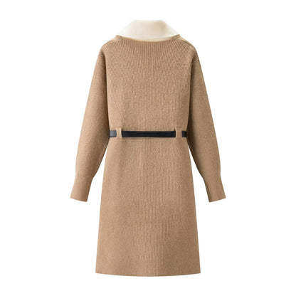 Elegant Waist Cinching Knitted Skirt | Tajstylo