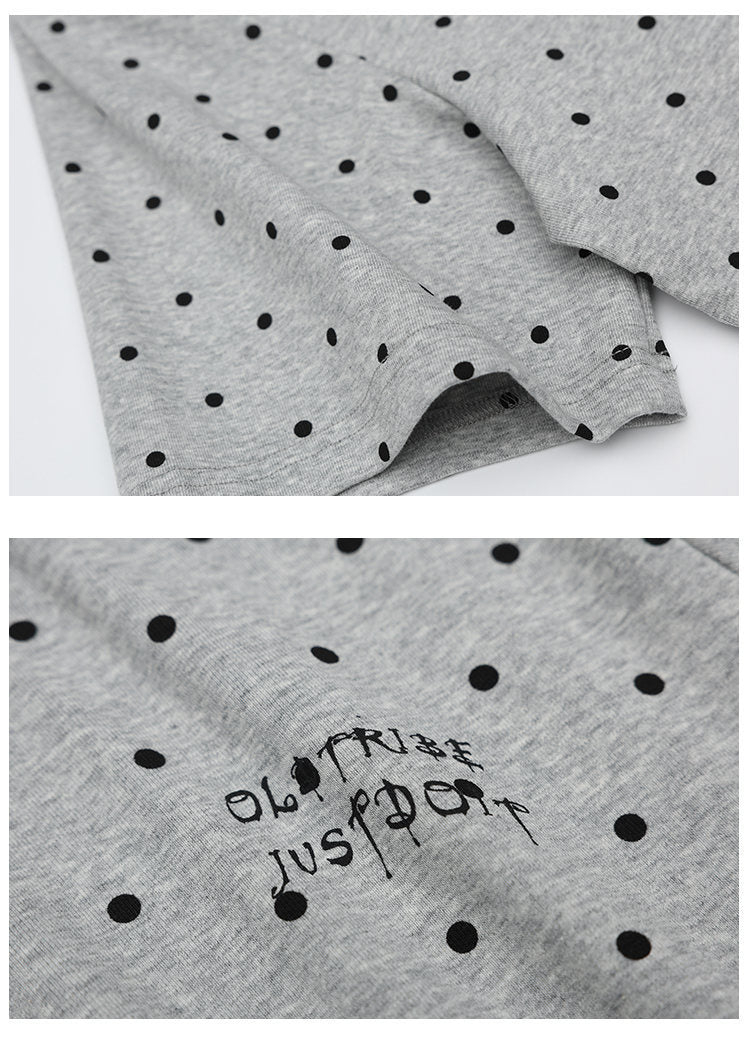 Polka Dot Color-Block Collar Sweater | Tajstylo