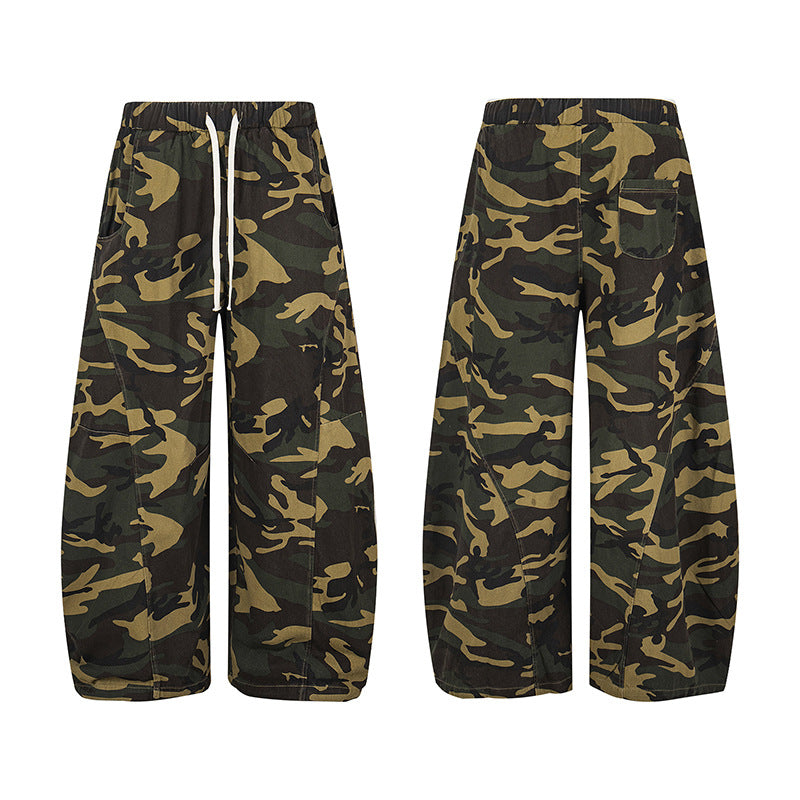 Camouflage Straight Leg Casual Pants | Tajstylo