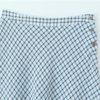 Checkered Asymmetrical MIDI Skirt | Tajstylo