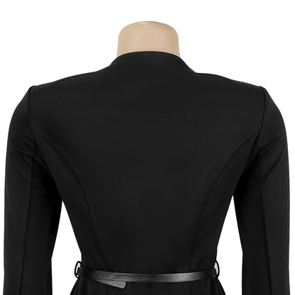 Slimming Belted Long Sleeve Top and Pants Set | Tajstylo