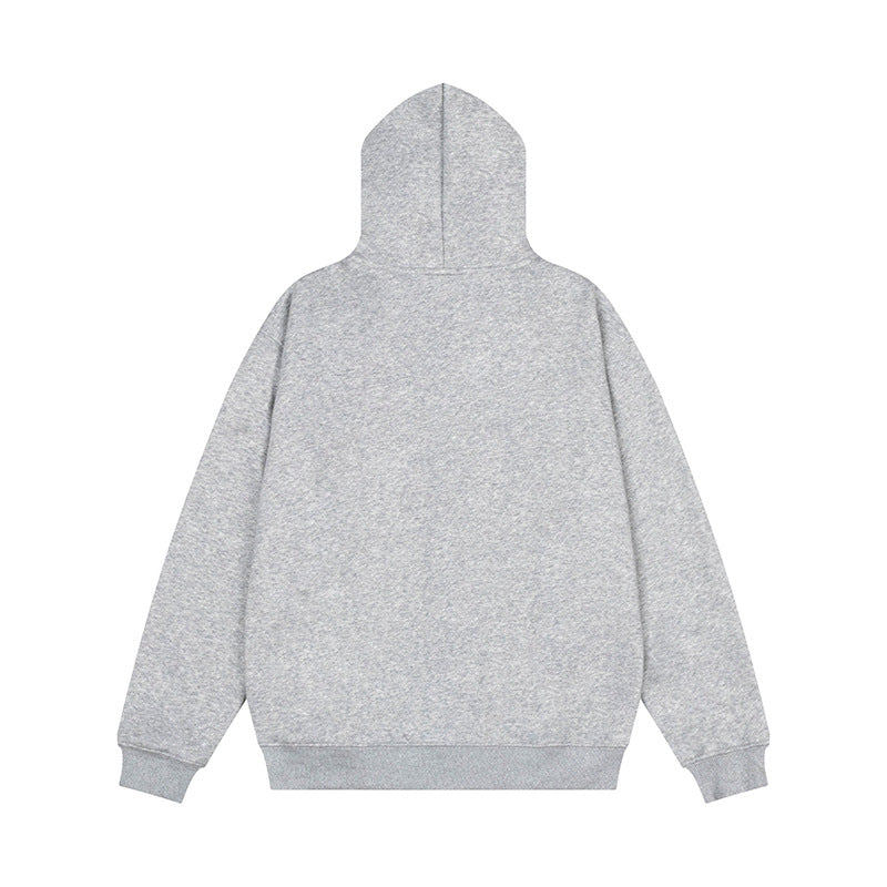 Embroidered Hooded Zip-Up Sweatshirt Jacket | Tajstylo
