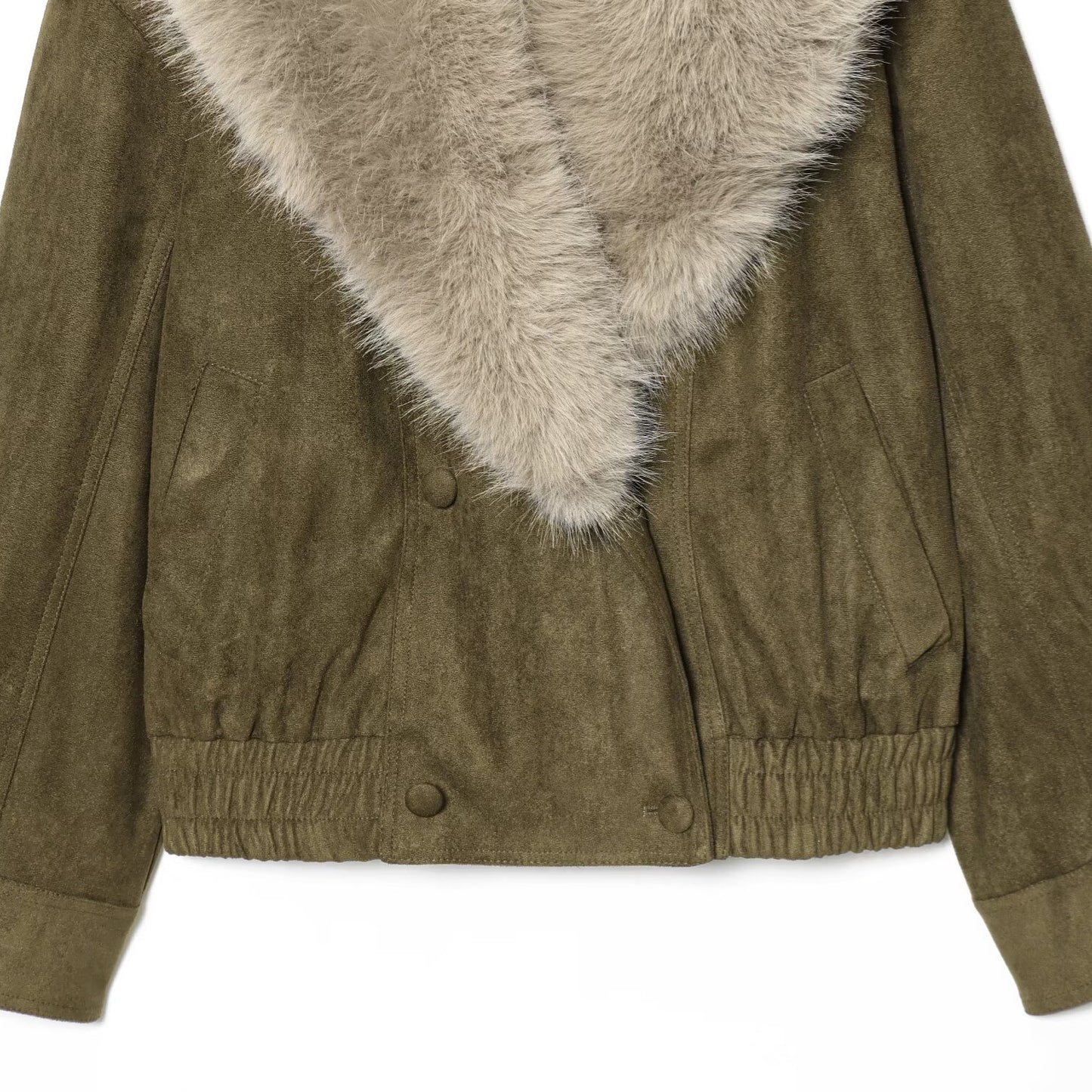 Artificial Fur Suede Texture Jacket | Tajstylo