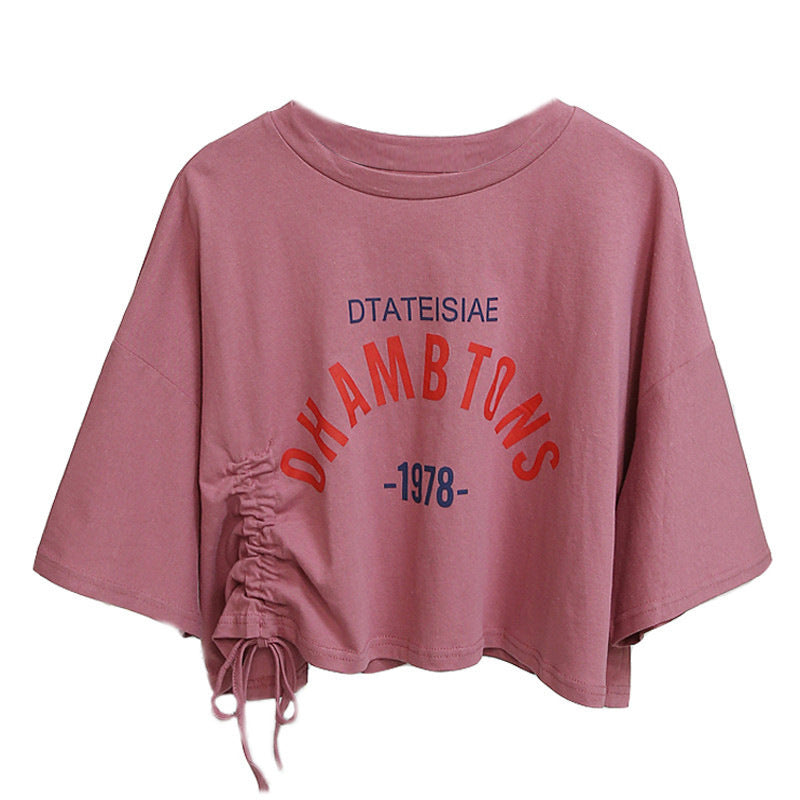 Chic Drawstring Cropped Top | Tajstylo