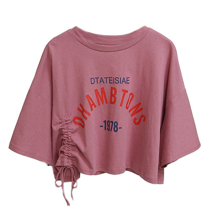 Chic Drawstring Cropped Top | Tajstylo