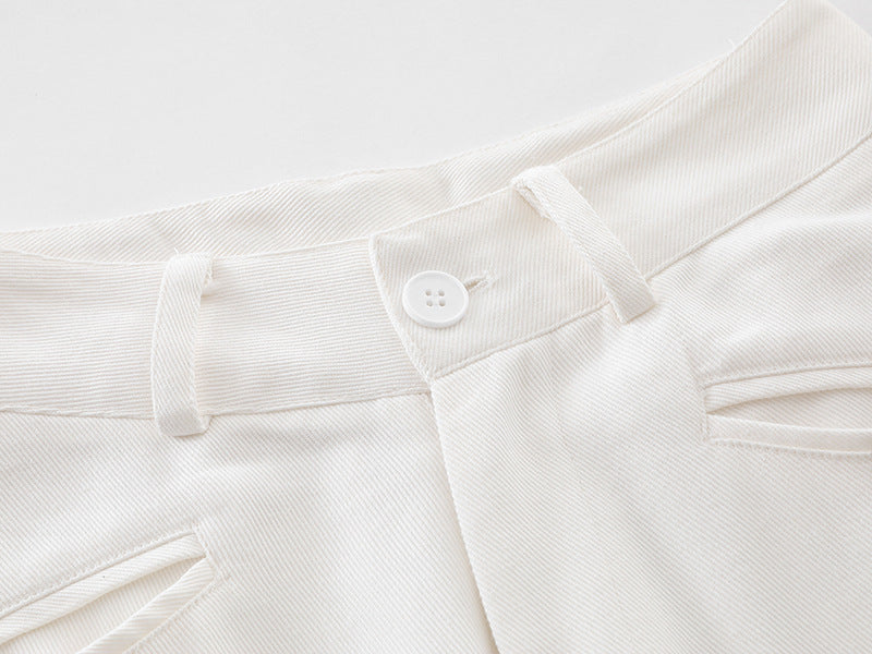 Casual White Denim Pants for Women | Tajstylo