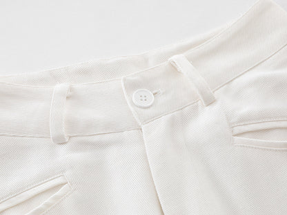 Casual White Denim Pants for Women | Tajstylo