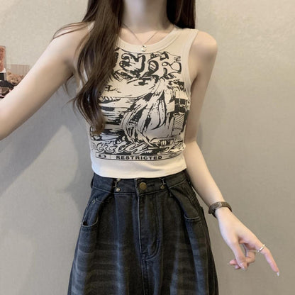 Cartoon Print Camisole Top | Tajstylo
