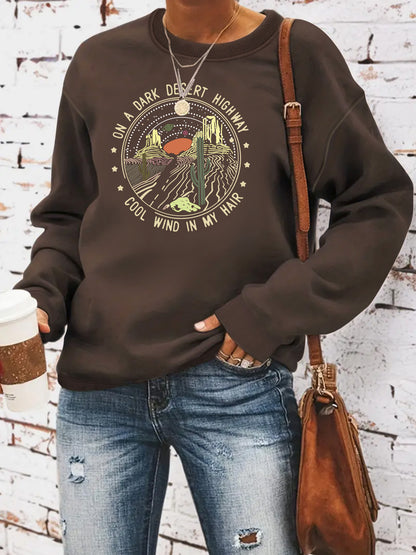 Printed Loose Hoodie | Tajstylo