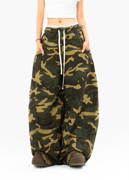 Camouflage Straight Leg Casual Pants | Tajstylo