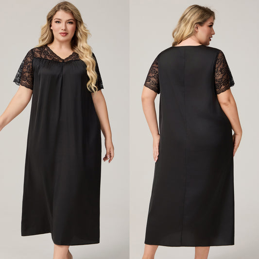 Silk Satin Oversized Nightdress | Tajstylo