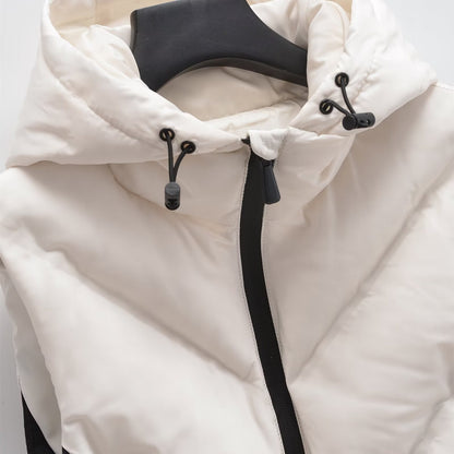 Street Laminated Hooded Vest Jacket | Tajstylo