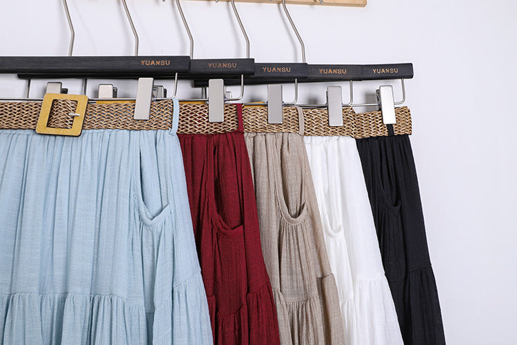 Belt Double Pocket Skirt | Tajstylo
