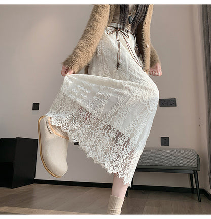 Lace Midi Skirt | Tajstylo
