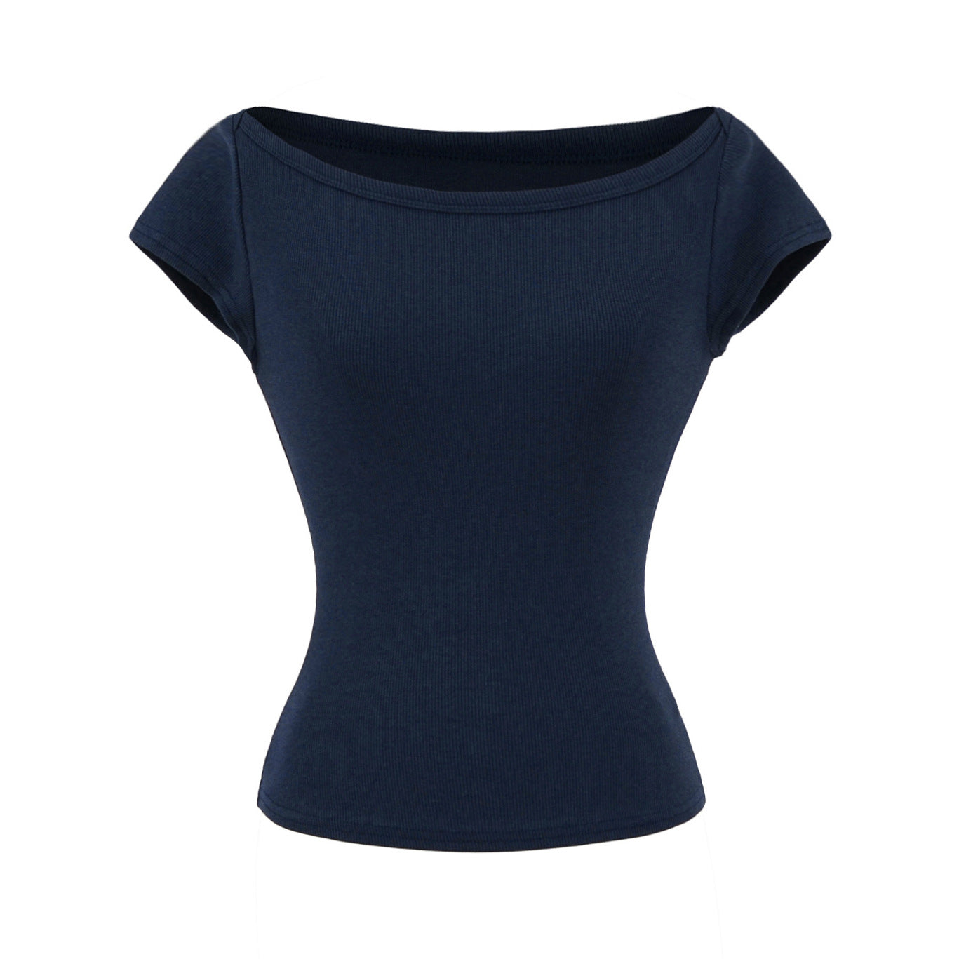 Woman wearing Elegant Short Sleeve Top in a stylish setting
