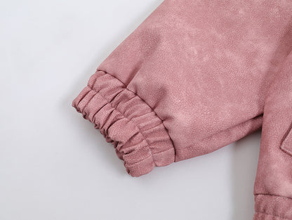 Suede Collar Jacket for Women | Tajstylo