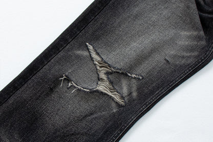 Distressed Vintage Combat Denim Pants | Tajstylo