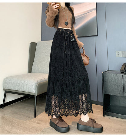 Lace Midi Skirt | Tajstylo