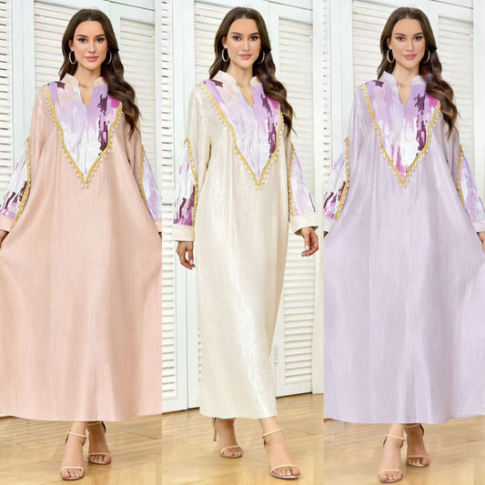 Long Sleeve Loose Maxi Dress | Tajstylo