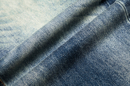 Washed Blue Straight Leg Denim Pants | Tajstylo